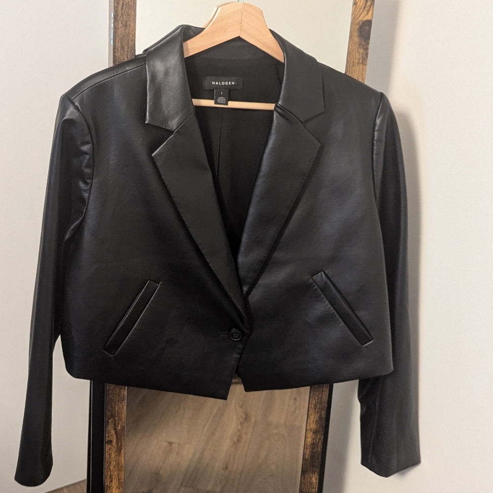 Halogen Faux leather jacket size large